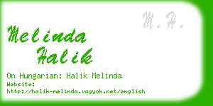 melinda halik business card